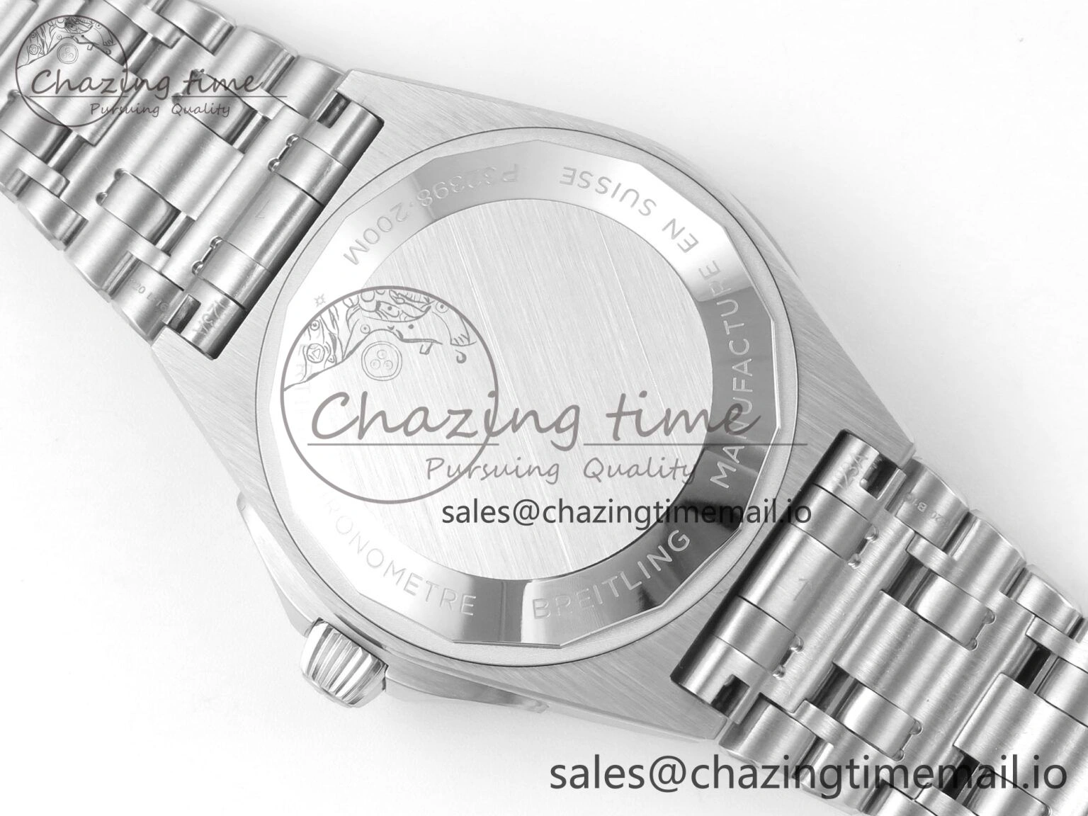 Breitling BLSF Chronomat Automatic 1:1 Best Edition GMT 40mm Green Dial On SS Bracelet A SportInspired 5382