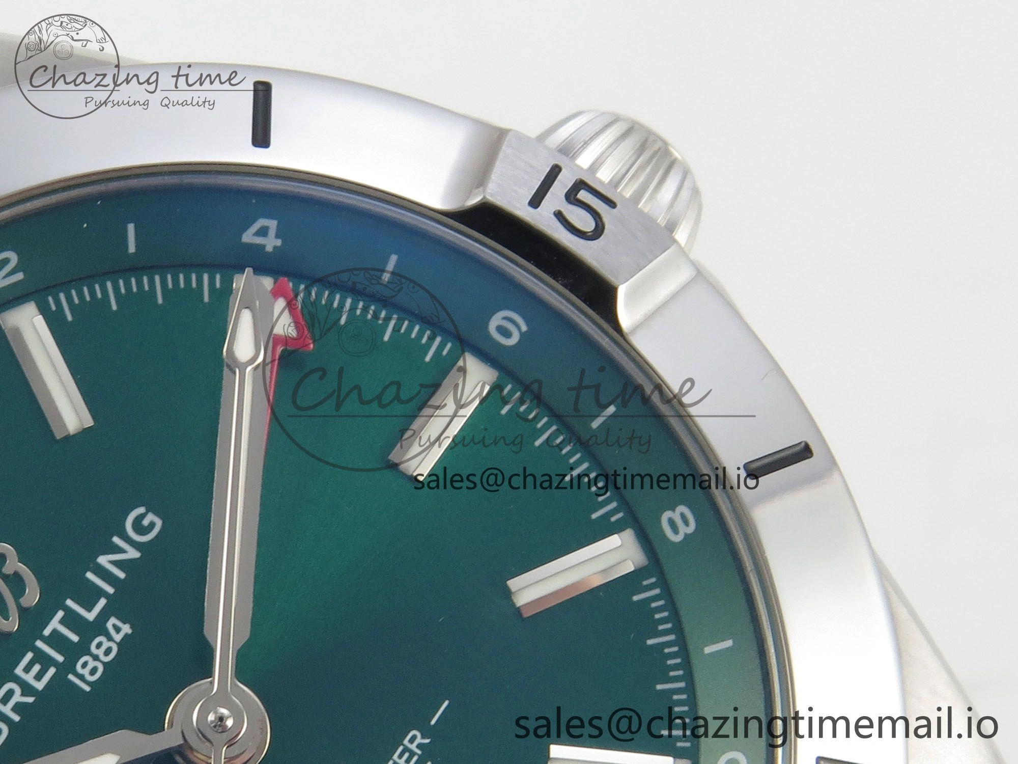 Breitling BLSF Chronomat Automatic 1:1 Best Edition GMT 40mm Green Dial On SS Bracelet A SportInspired 5382