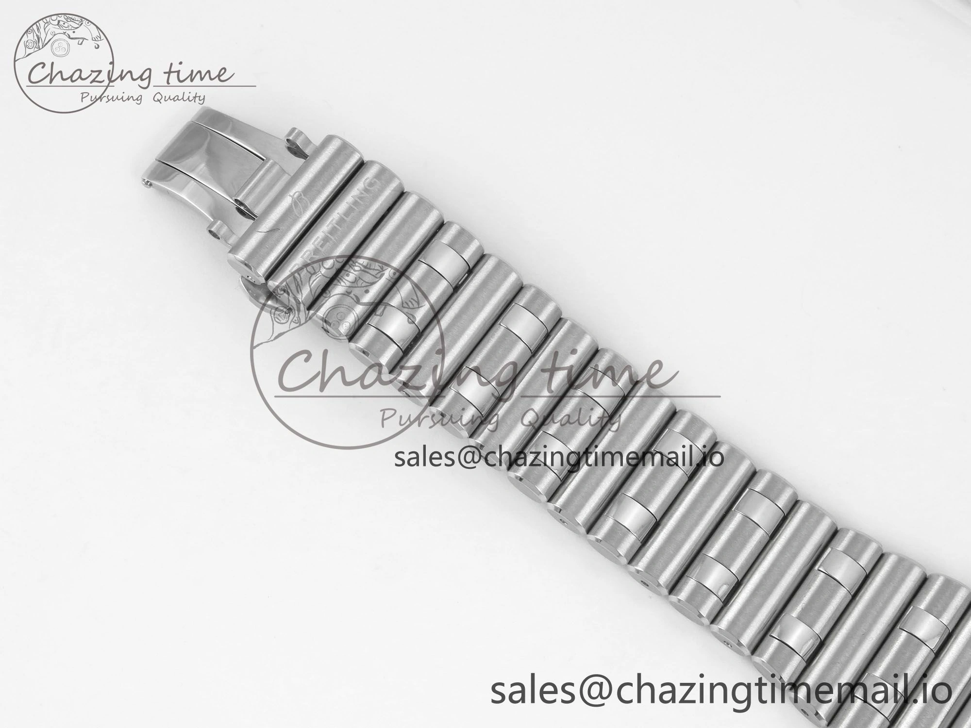 Breitling BLSF Chronomat Automatic 1:1 Best Edition GMT 40mm Grey Dial on SS Bracelet A Tailored 5377
