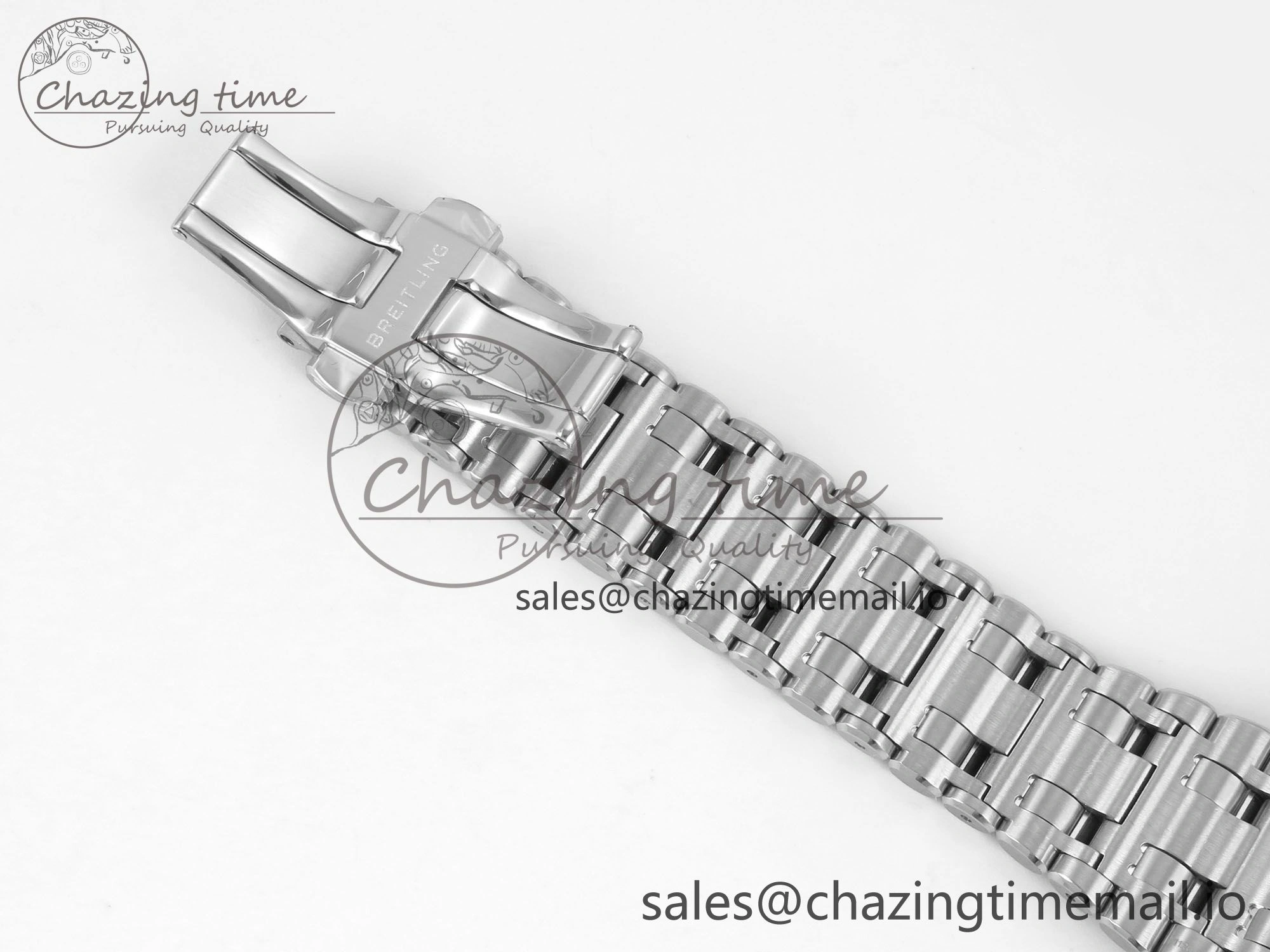 Breitling BLSF Chronomat Automatic 1:1 Best Edition GMT 40mm Grey Dial on SS Bracelet A Tailored 5377