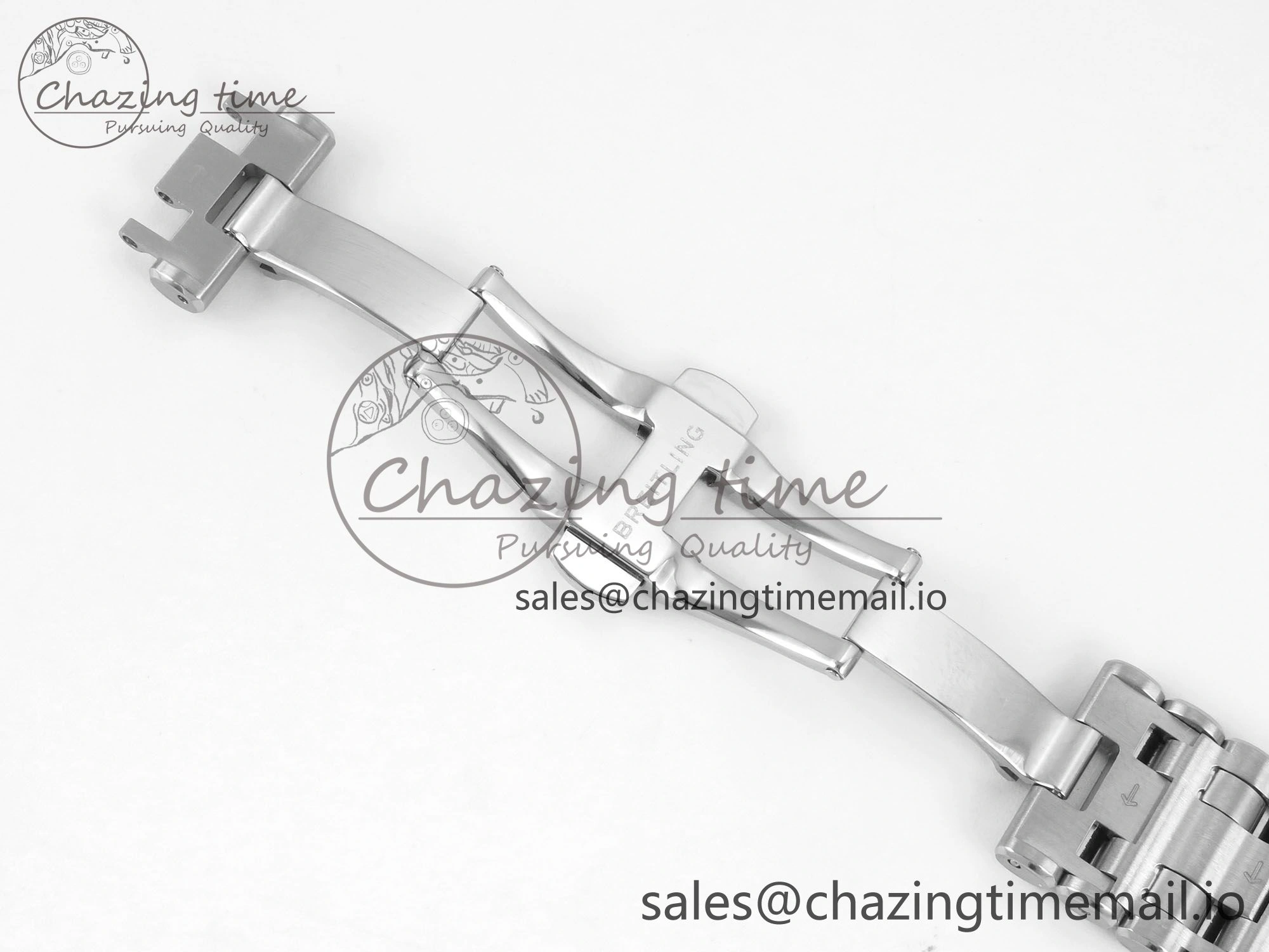 Breitling BLSF Chronomat Automatic 1:1 Best Edition GMT 40mm Grey Dial on SS Bracelet A Tailored 5377
