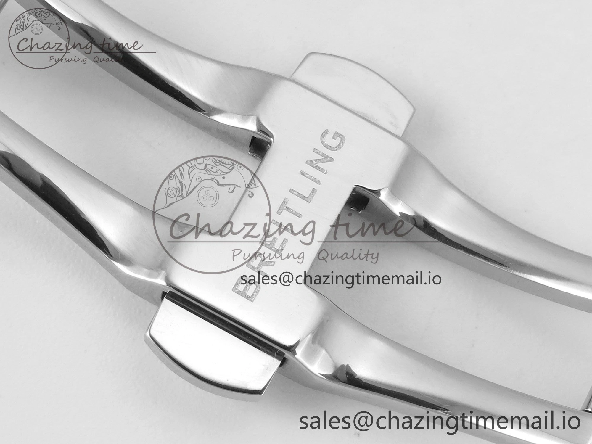Breitling BLSF Chronomat Automatic 1:1 Best Edition GMT 40mm Grey Dial on SS Bracelet A Tailored 5377