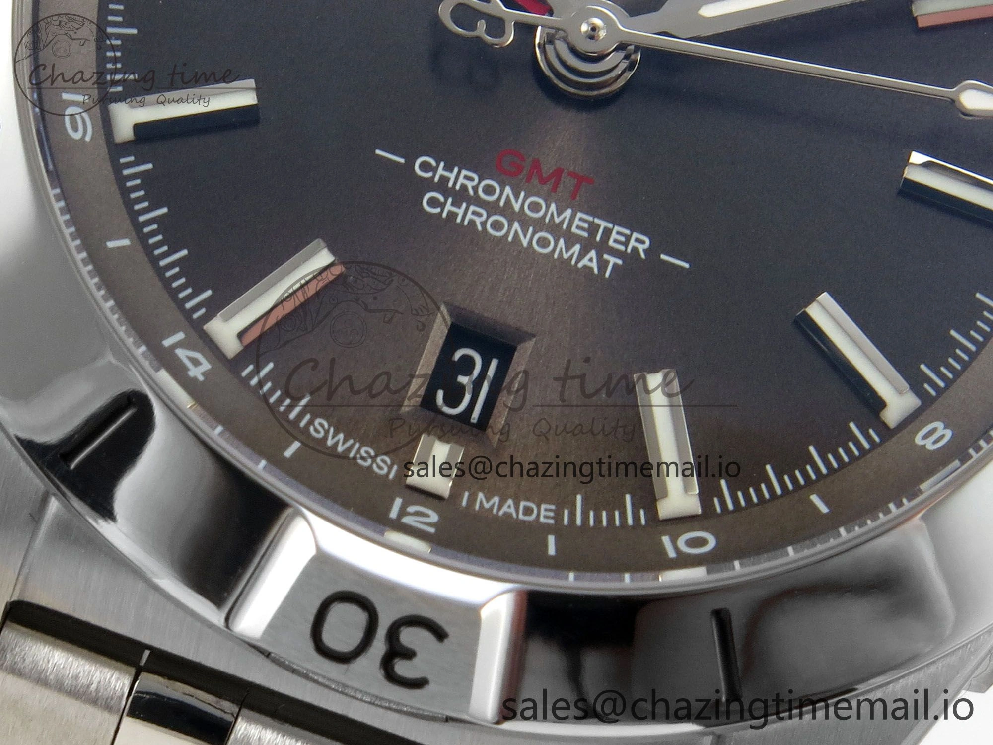 Breitling BLSF Chronomat Automatic 1:1 Best Edition GMT 40mm Grey Dial on SS Bracelet A Tailored 5377