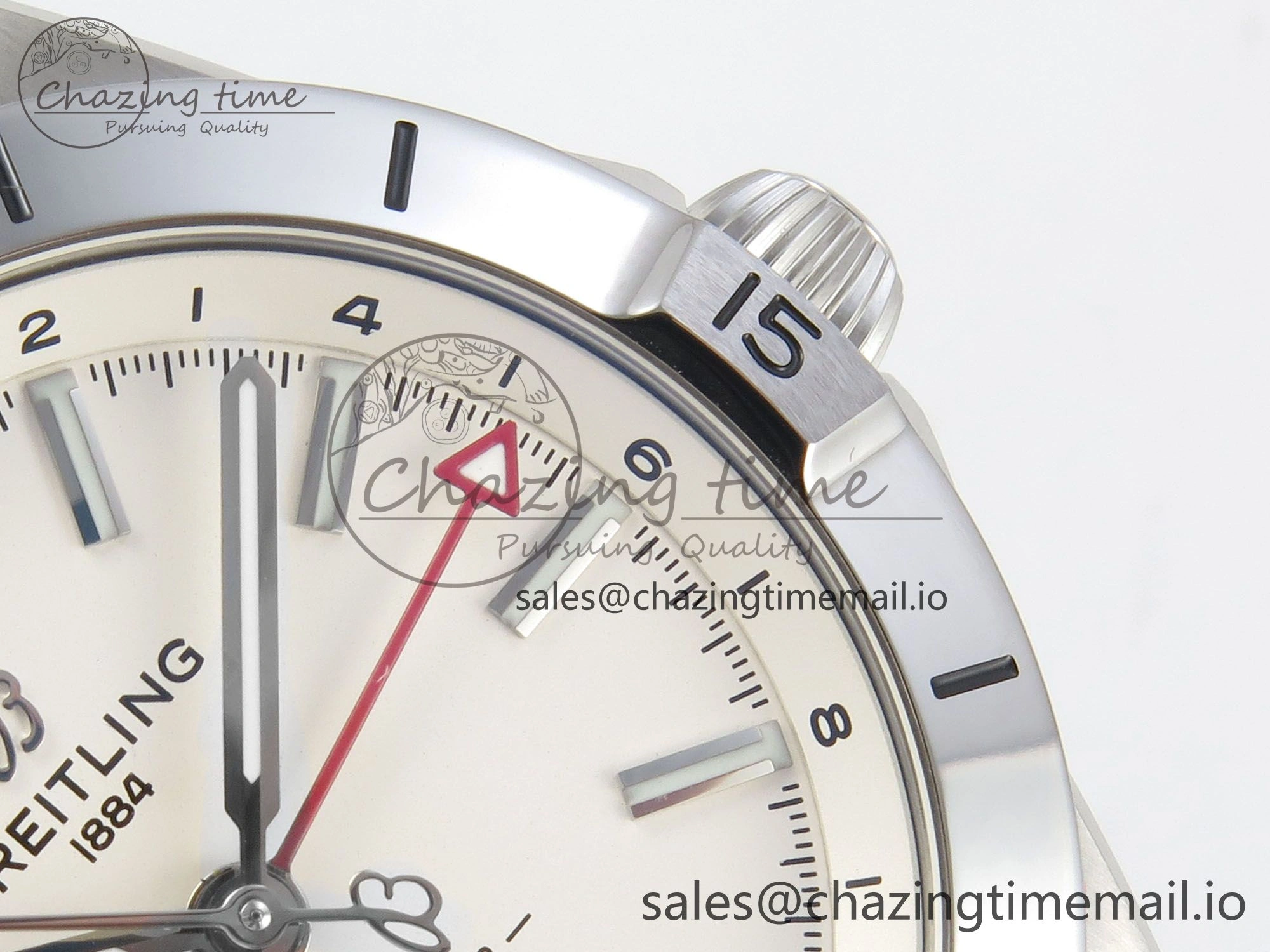 Breitling BLSF Chronomat Automatic 1:1 Best Edition GMT 40mm White Dial On SS Bracelet A ZeroBulk 5380