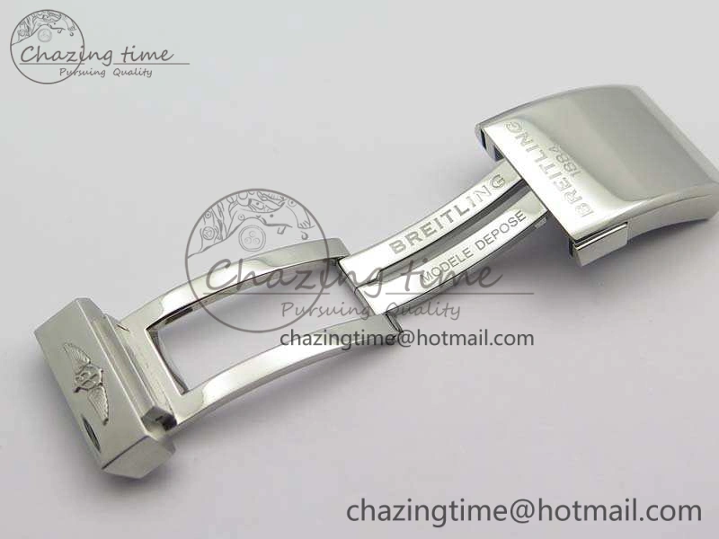 Versatile Breitling Brown Gummy Rubber Strap 24 20 And Genuine Clasp 4138