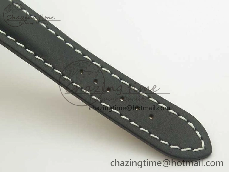 Breitling Transocean Day & Date SS V7F 1:1 Best Edition Black Dial on Black Leather Strap A Upgraded 5624