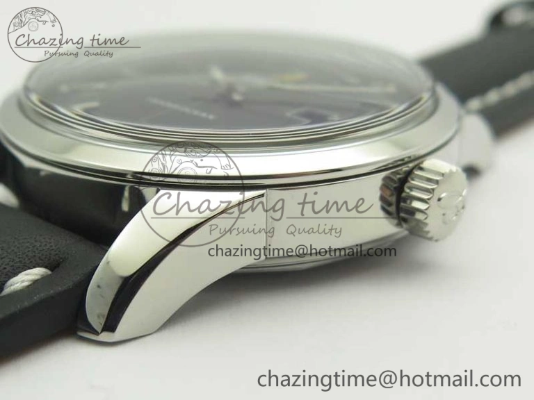 Breitling Transocean Day & Date SS V7F 1:1 Best Edition Black Dial on Black Leather Strap A Upgraded 5624