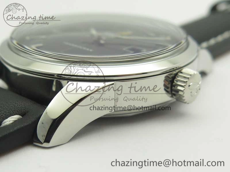 Breitling Transocean Day & Date SS V7F 1:1 Best Edition Black Dial on Black Leather Strap A Upgraded 5624
