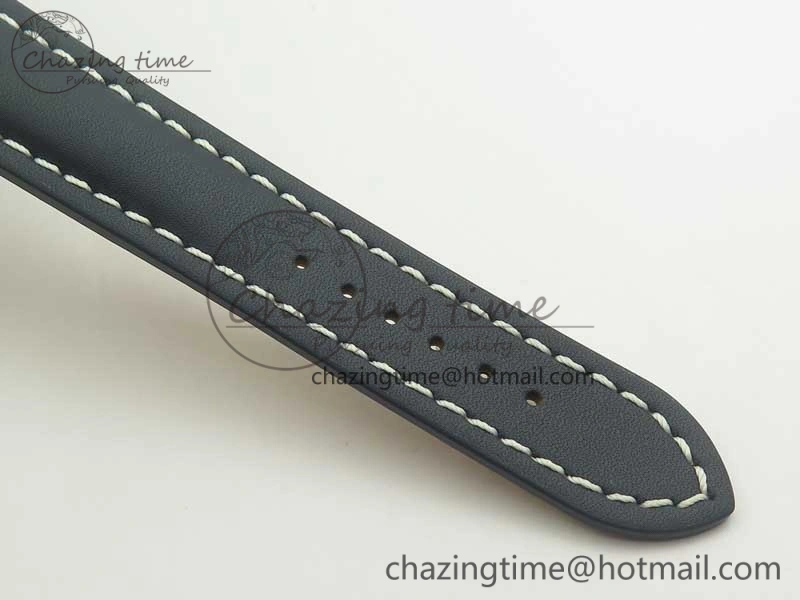 Unique Breitling Transocean Day & Date SS V7F 1:1 Best Edition Blue Dial on Blue Leather Strap A 5623