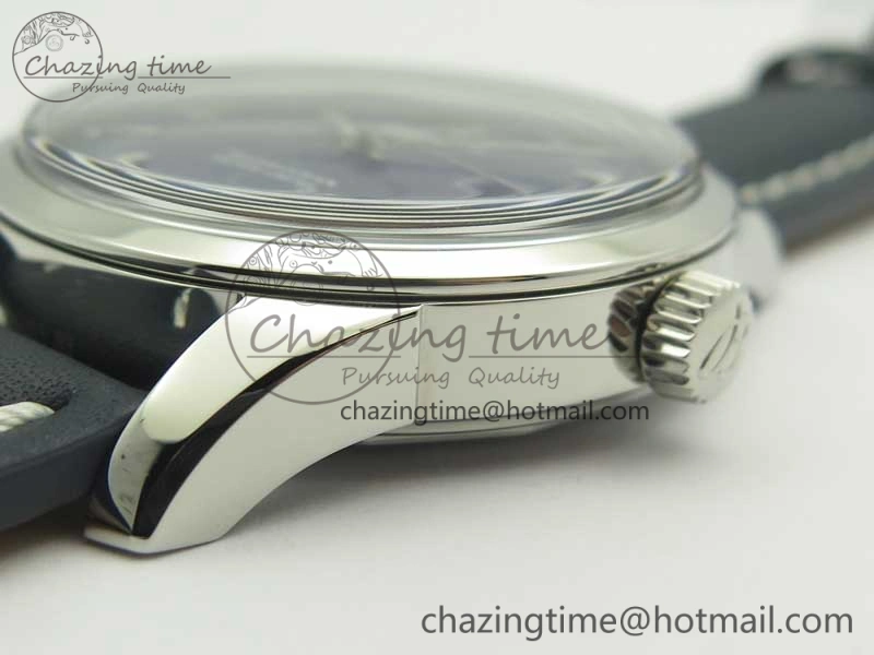 Unique Breitling Transocean Day & Date SS V7F 1:1 Best Edition Blue Dial on Blue Leather Strap A 5623