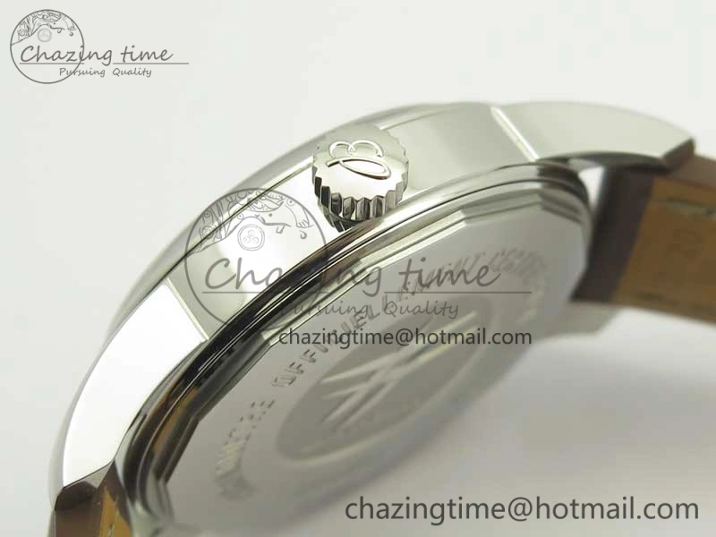 Breitling Transocean Day & Date SS V7F 1:1 Best Edition Silver Dial on Brown Leather Strap A SmartChoice 5622
