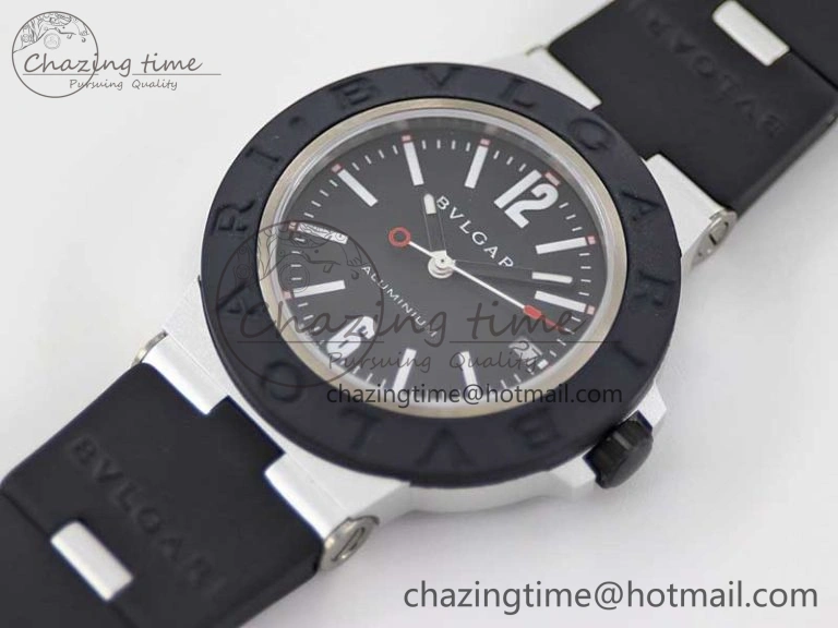 Bvlgari Diagono Aluminum Watch AL RU Black Stk SW Affordable 5818