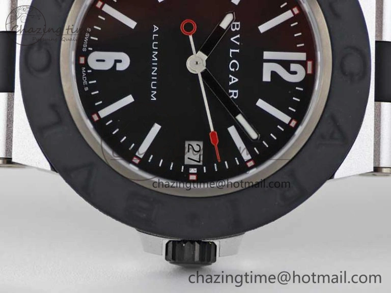 Bvlgari Diagono Aluminum Watch AL RU Black Stk SW Affordable 5818
