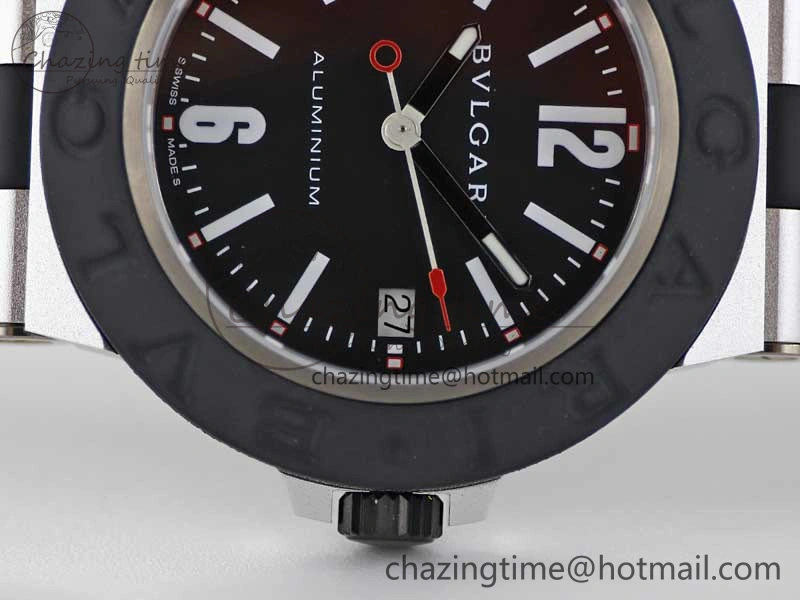 Bvlgari Diagono Aluminum Watch AL RU Black Stk SW Affordable 5818