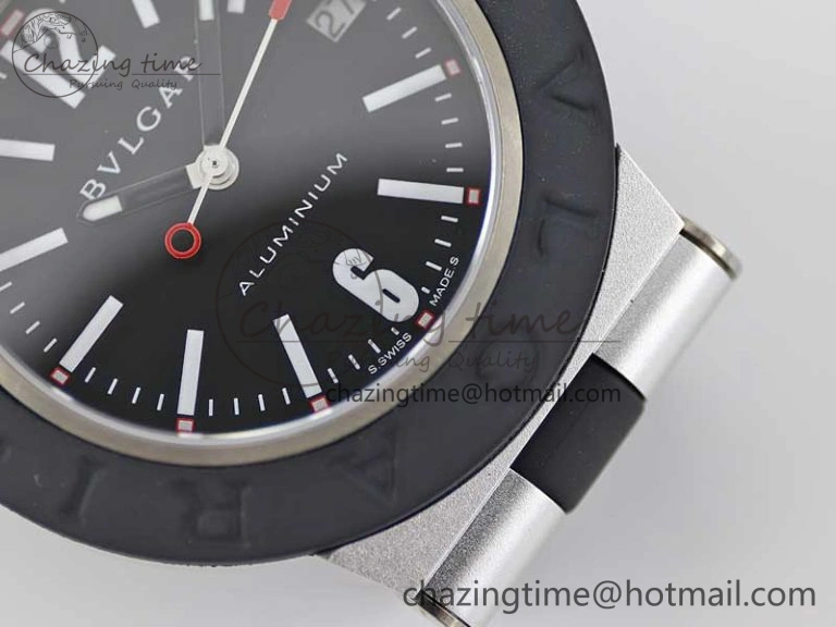 Bvlgari Diagono Aluminum Watch AL RU Black Stk SW Affordable 5818