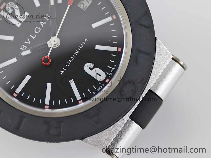 Bvlgari Diagono Aluminum Watch AL RU Black Stk SW Affordable 5818