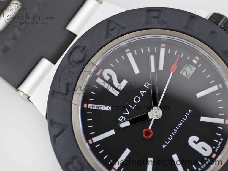 Bvlgari Diagono Aluminum Watch AL RU Black Stk SW Affordable 5818