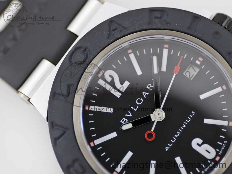 Bvlgari Diagono Aluminum Watch AL RU Black Stk SW Affordable 5818