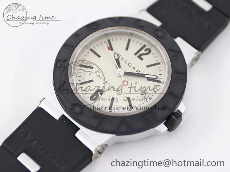 ModernLook Bvlgari Diagono Aluminum Watch AL RU Cream Stk SW 5821