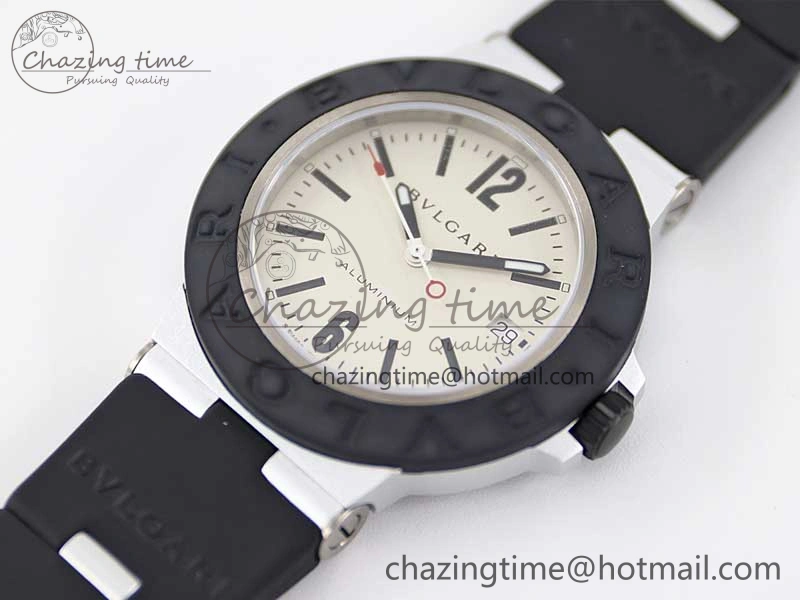ModernLook Bvlgari Diagono Aluminum Watch AL RU Cream Stk SW 5821