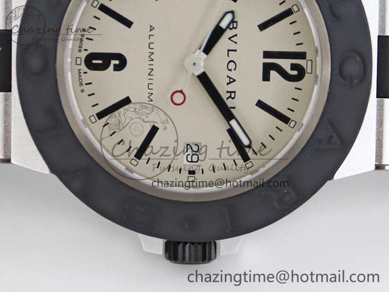 ModernLook Bvlgari Diagono Aluminum Watch AL RU Cream Stk SW 5821