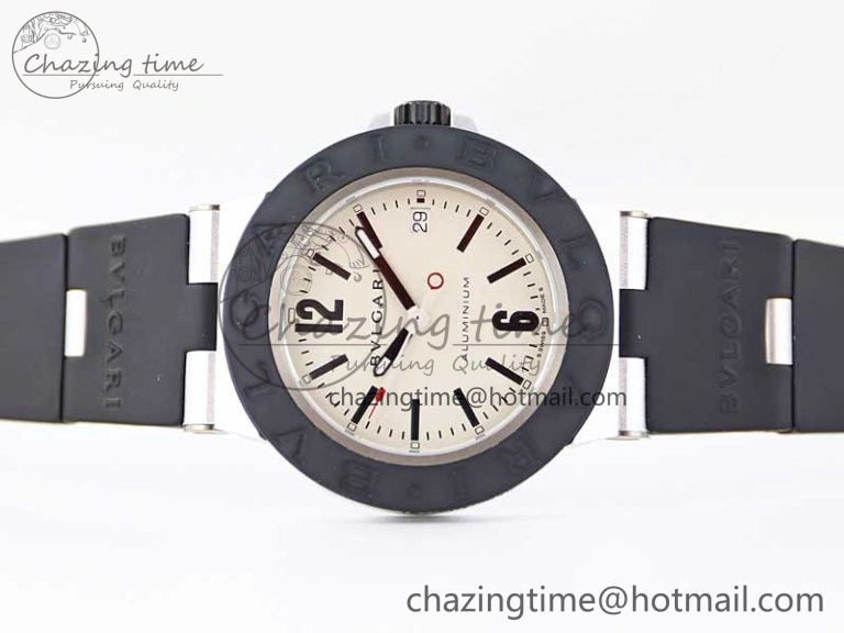 ModernLook Bvlgari Diagono Aluminum Watch AL RU Cream Stk SW 5821