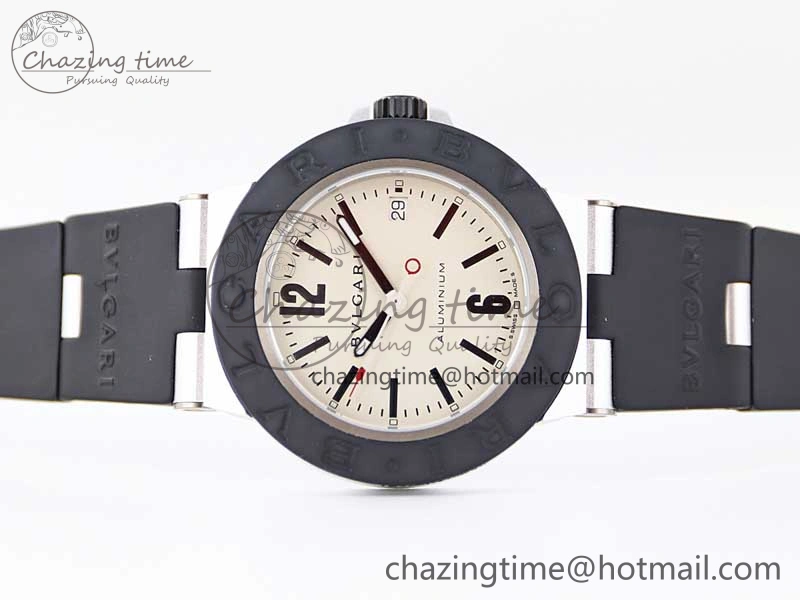 ModernLook Bvlgari Diagono Aluminum Watch AL RU Cream Stk SW 5821