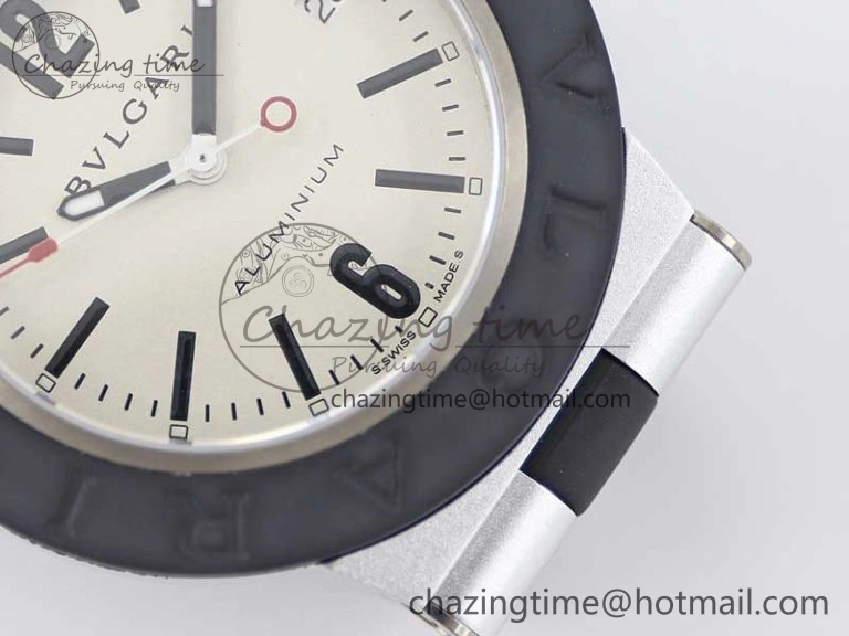 ModernLook Bvlgari Diagono Aluminum Watch AL RU Cream Stk SW 5821