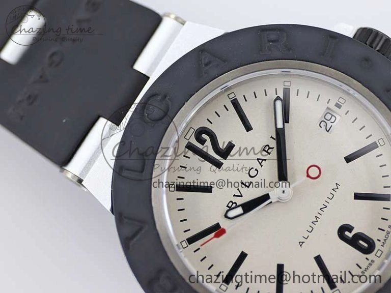 ModernLook Bvlgari Diagono Aluminum Watch AL RU Cream Stk SW 5821