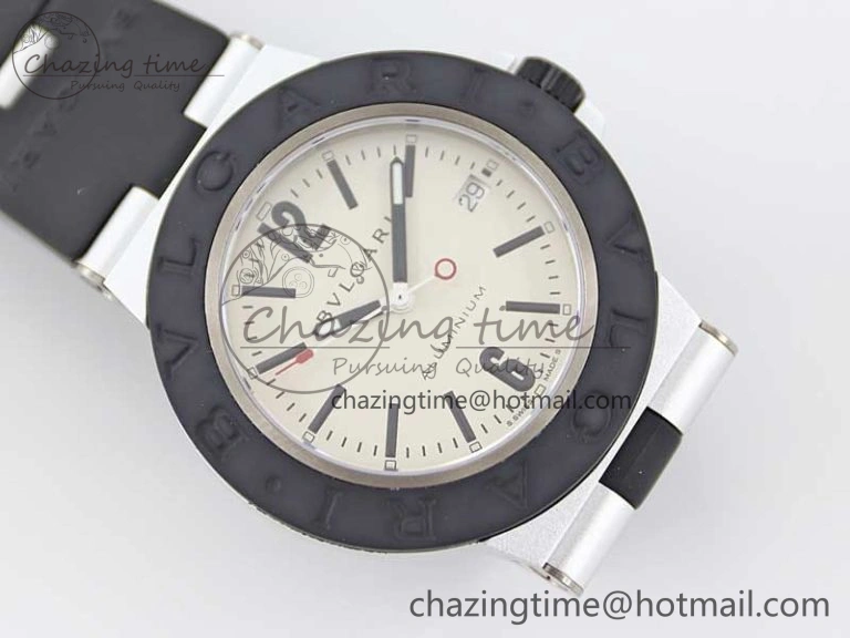 ModernLook Bvlgari Diagono Aluminum Watch AL RU Cream Stk SW 5821
