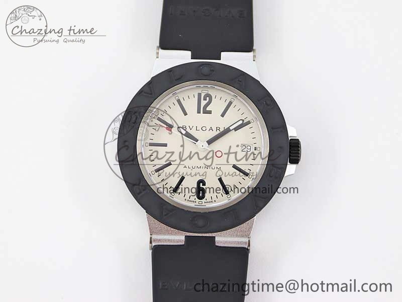 ModernLook Bvlgari Diagono Aluminum Watch AL RU Cream Stk SW 5821