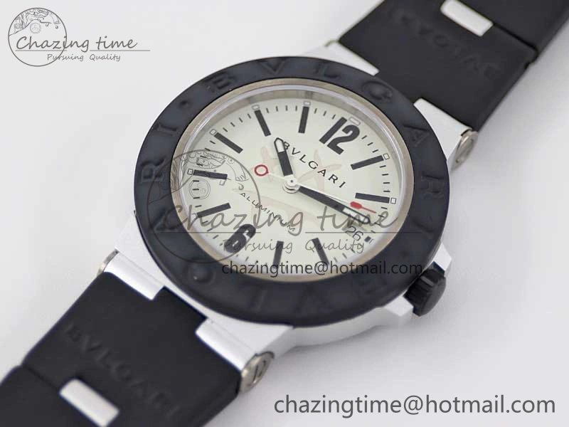 Bvlgari Diagono Aluminum Watch AL RU Steve Aoki Cream Stk SW SportInspired 5819