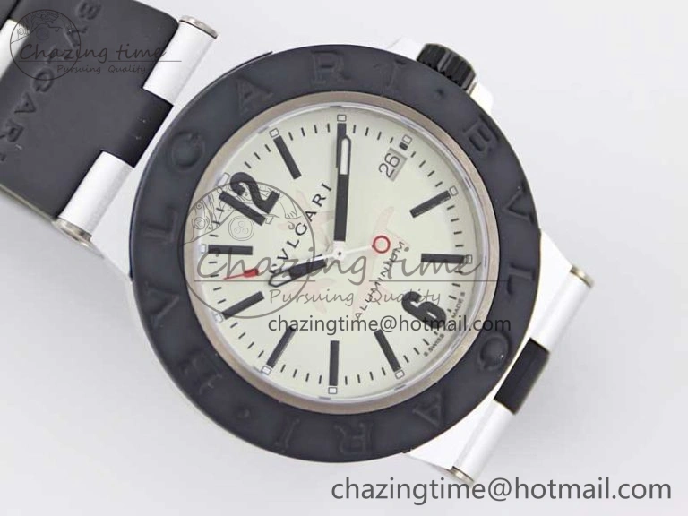 Bvlgari Diagono Aluminum Watch AL RU Steve Aoki Cream Stk SW SportInspired 5819