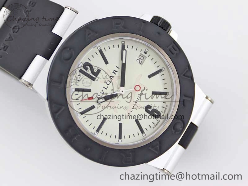 Bvlgari Diagono Aluminum Watch AL RU Steve Aoki Cream Stk SW SportInspired 5819