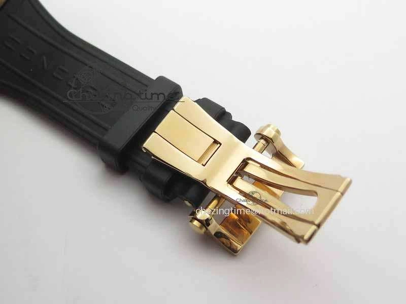 SunProtective C1 Chronograph RG H-Maker Black CF Dial On Black Rubber Strap A 6404