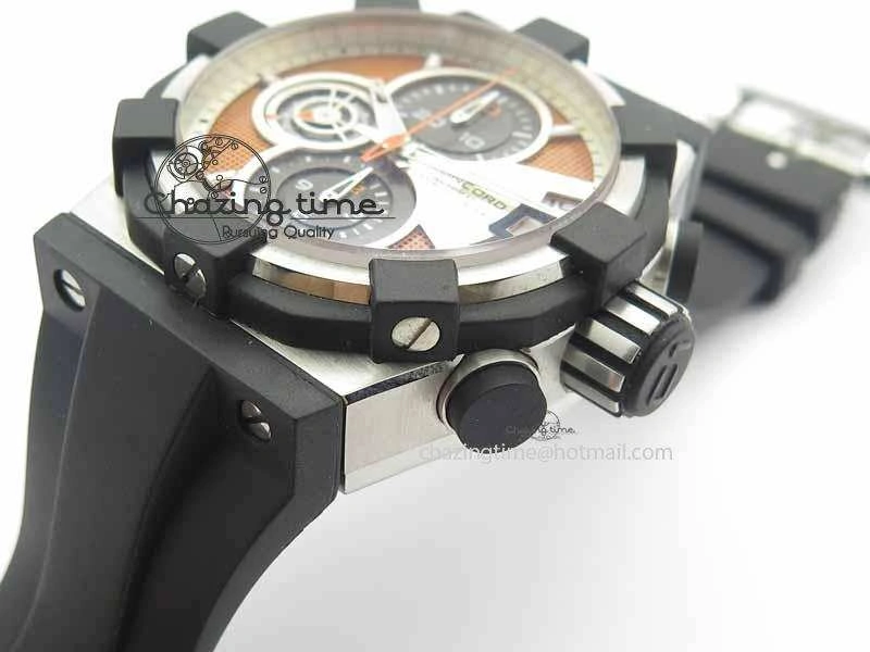 C1 Chronograph SS H-Maker Red CF Dial On Black Rubber Strap A Fashionable 6409