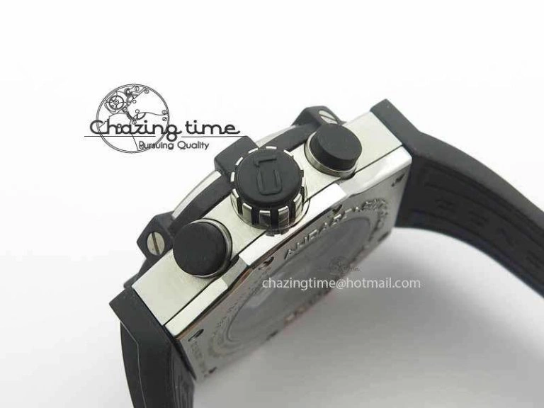 C1 Chronograph SS H-Maker Red CF Dial On Black Rubber Strap A Fashionable 6409