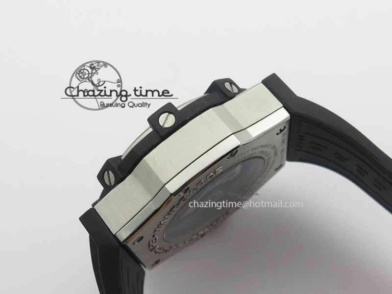 C1 Chronograph SS H-Maker Red CF Dial On Black Rubber Strap A Fashionable 6409