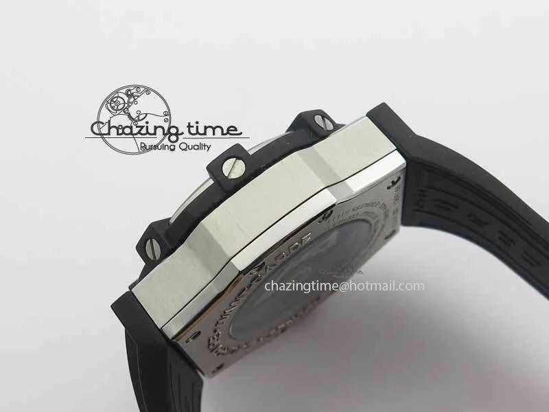 C1 Chronograph SS H-Maker Red CF Dial On Black Rubber Strap A Fashionable 6409