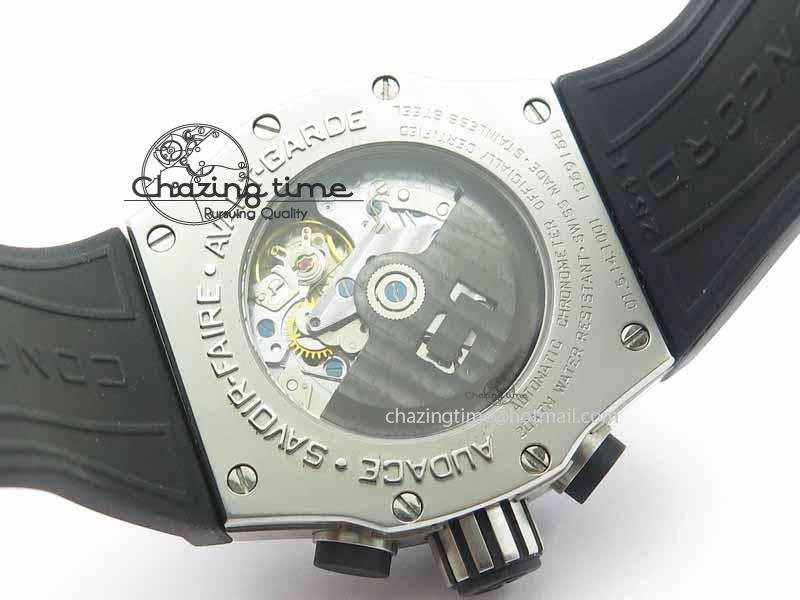 C1 Chronograph SS H-Maker Red CF Dial On Black Rubber Strap A Fashionable 6409