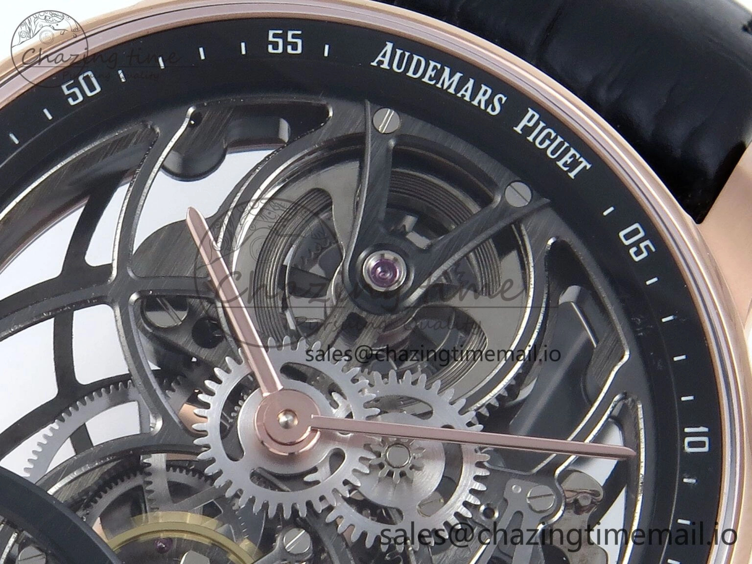 CODE 11.59 Tourbillon 26600 RG APPF Best Edition Black Dial on Black Leather Strap A Lightweight 4300