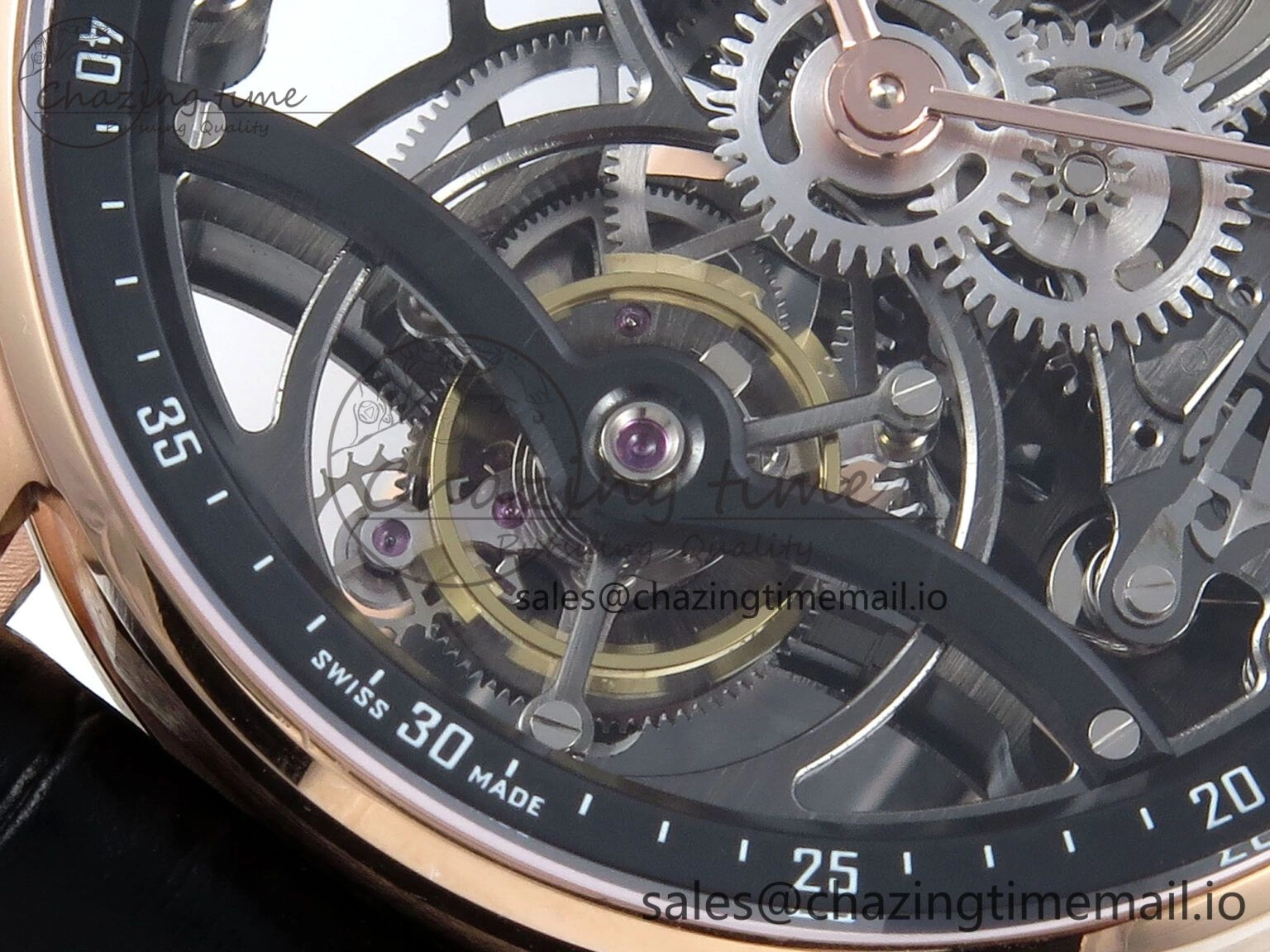 CODE 11.59 Tourbillon 26600 RG APPF Best Edition Black Dial on Black Leather Strap A Lightweight 4300