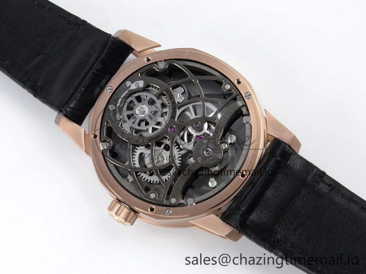 CODE 11.59 Tourbillon 26600 RG APPF Best Edition Black Dial on Black Leather Strap A Lightweight 4300