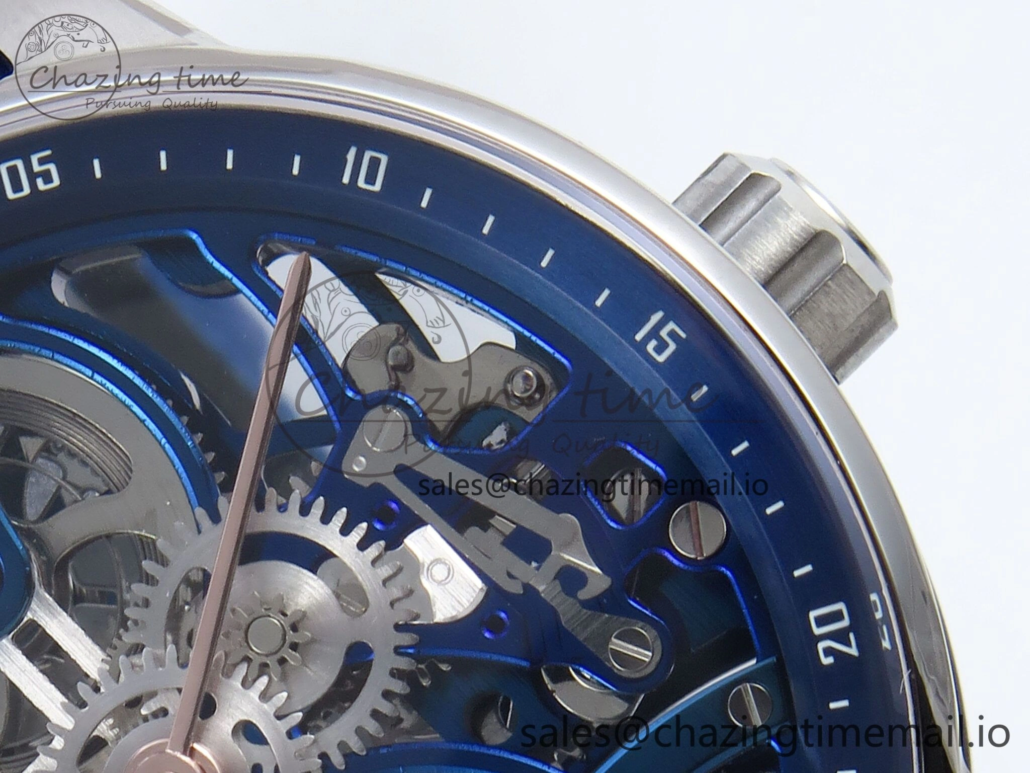 Efficient CODE 11.59 Tourbillon 26600 SS APPF Best Edition Blue Dial on Blue Nylon Strap A 4296