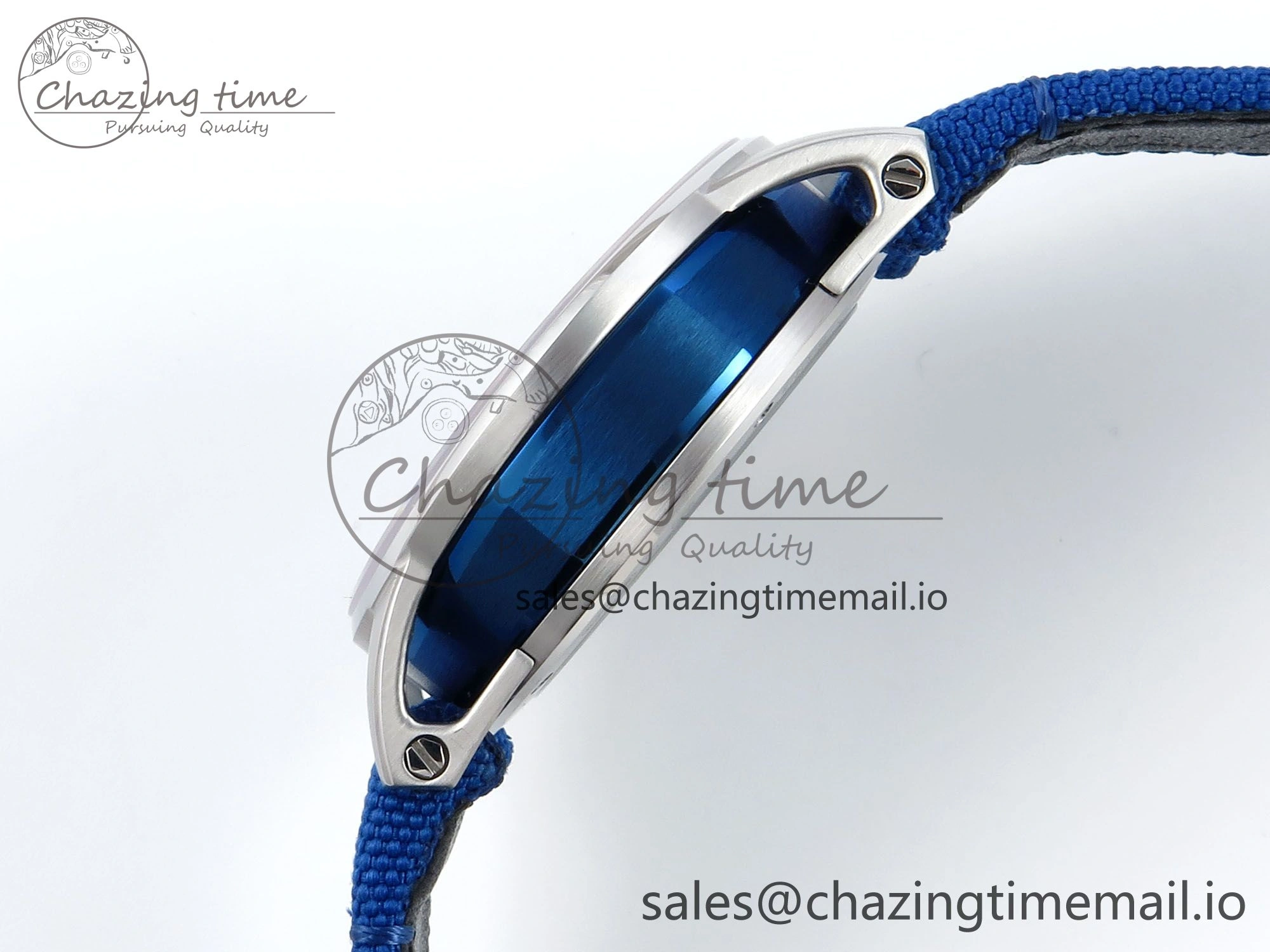 Efficient CODE 11.59 Tourbillon 26600 SS APPF Best Edition Blue Dial on Blue Nylon Strap A 4296