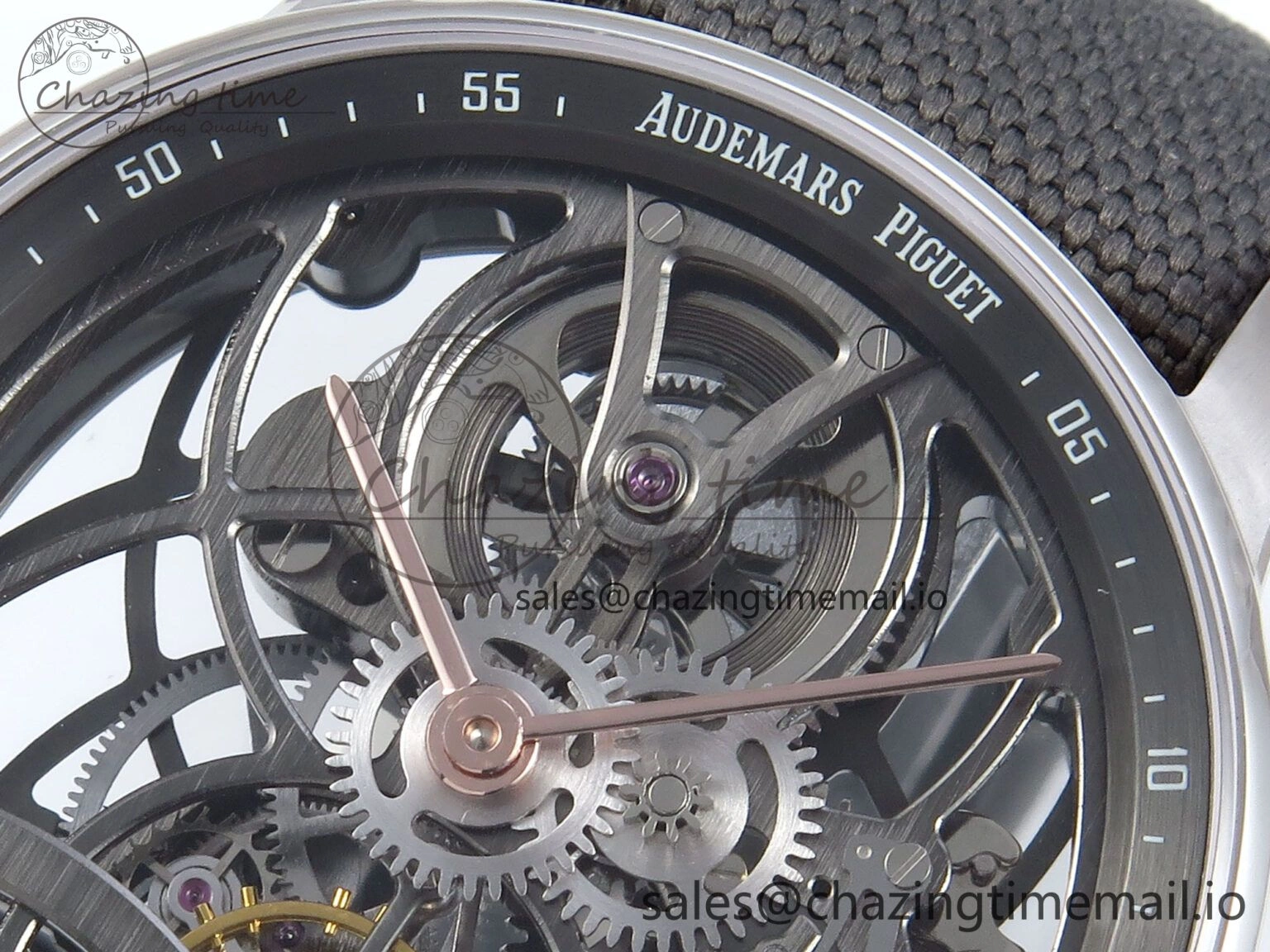 SmoothTexture CODE 11.59 Tourbillon 26600 SS APPF Best Edition Grey Dial on Grey Nylon Strap A 4302