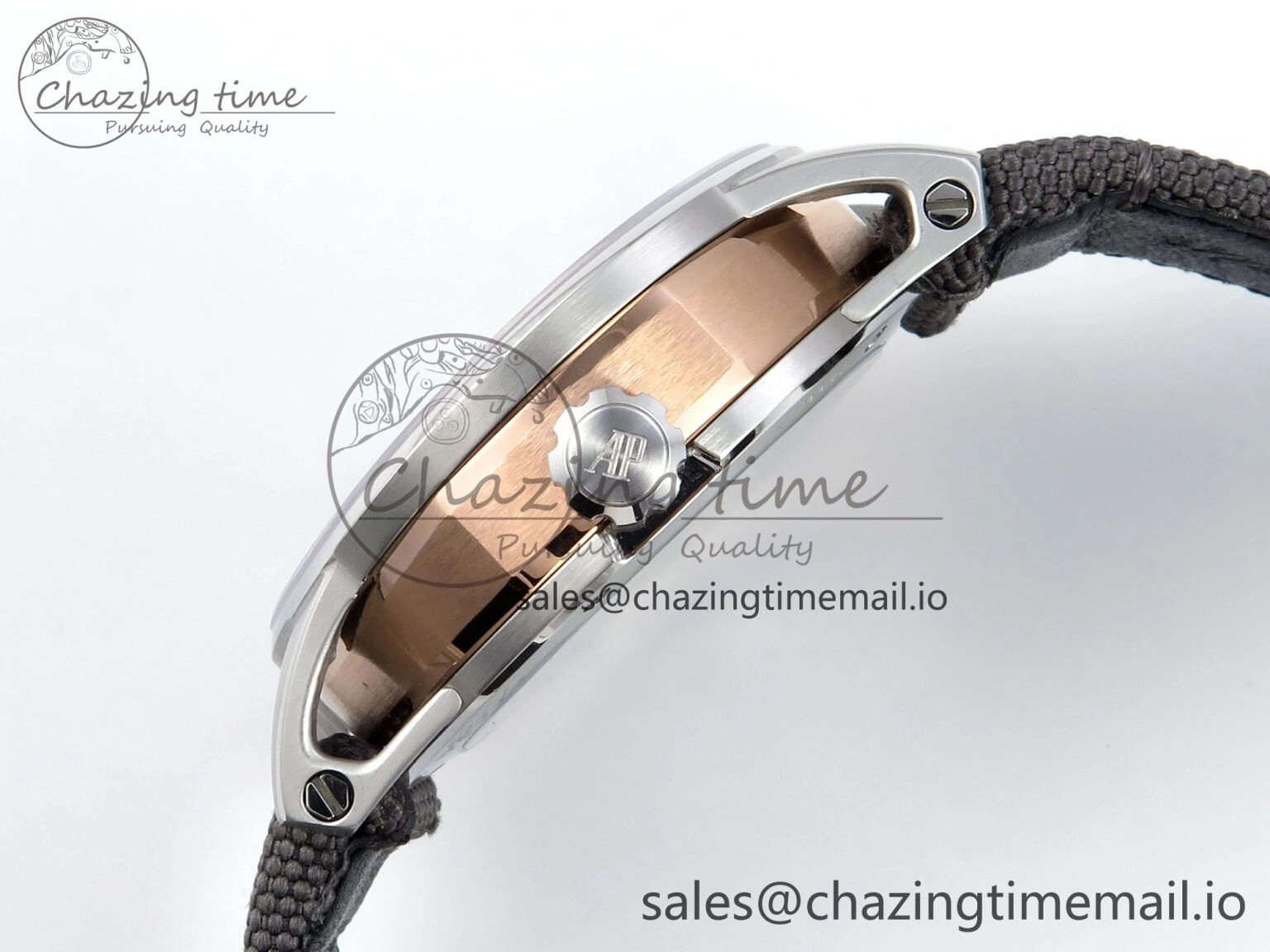 SmoothTexture CODE 11.59 Tourbillon 26600 SS APPF Best Edition Grey Dial on Grey Nylon Strap A 4302