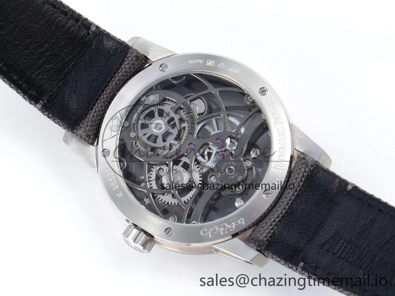 SmoothTexture CODE 11.59 Tourbillon 26600 SS APPF Best Edition Grey Dial on Grey Nylon Strap A 4302
