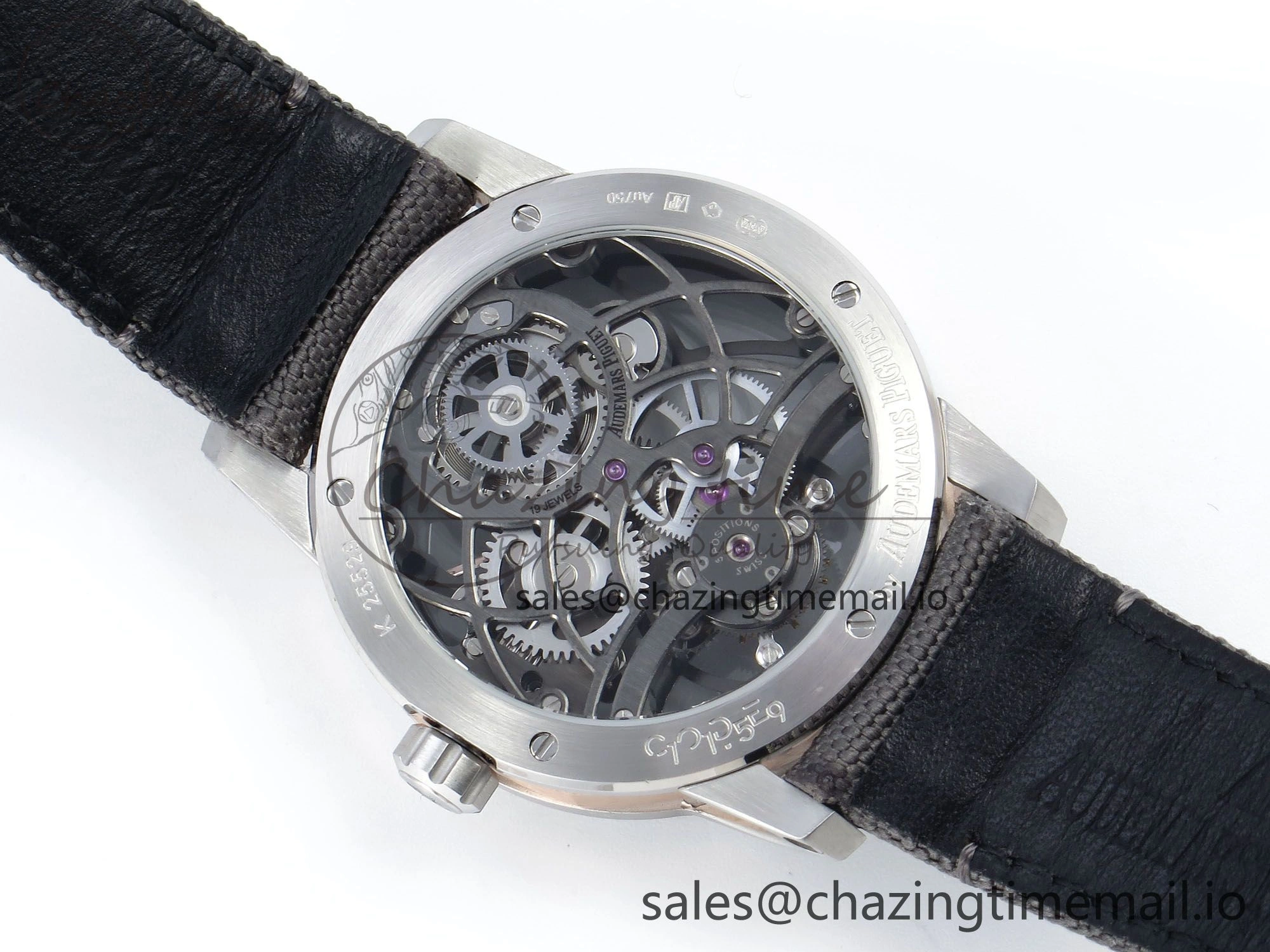 SmoothTexture CODE 11.59 Tourbillon 26600 SS APPF Best Edition Grey Dial on Grey Nylon Strap A 4302
