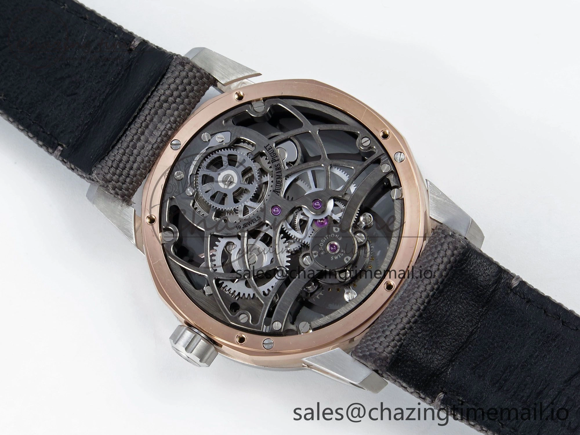 SmoothTexture CODE 11.59 Tourbillon 26600 SS APPF Best Edition Grey Dial on Grey Nylon Strap A 4302